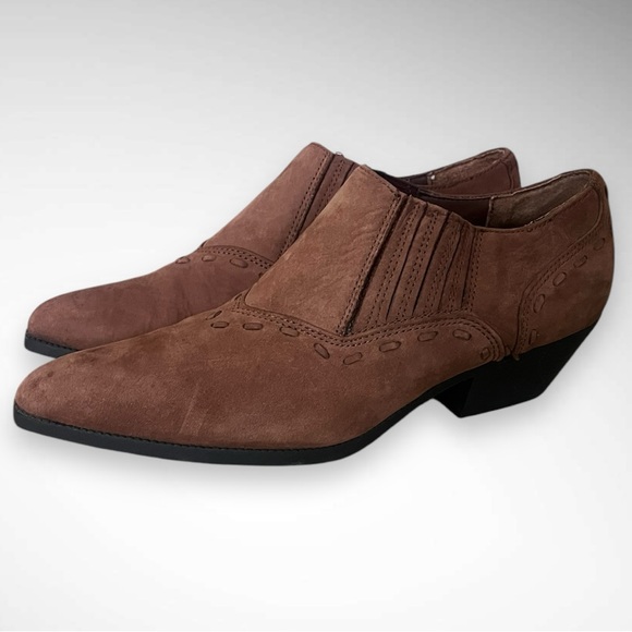 ellemenno Shoes - ELLEMENNO Rodeo Women's Brown Leather Western Style Ankle Boots‎ Size 8 | EUC